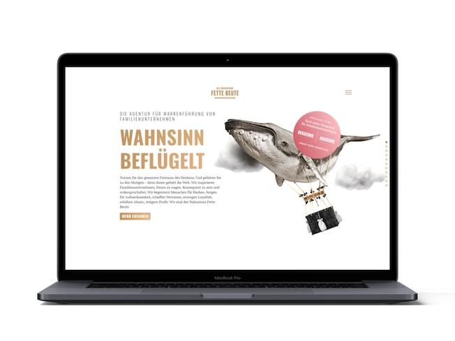 Mock up der Der Wahnsinns Fetten Beute Website