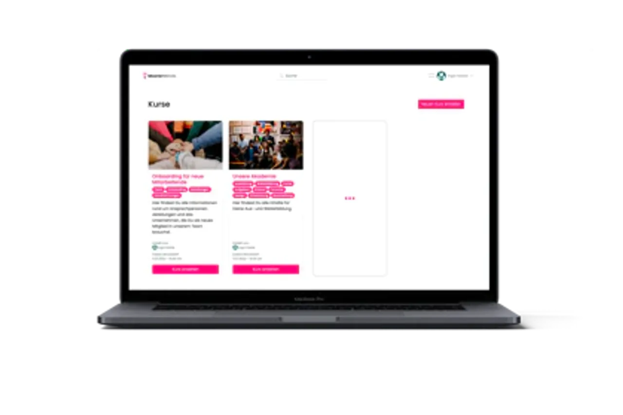 Mockup der Plattform auf einem MacBook